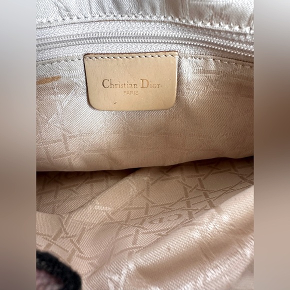 Dior Lady Dior Cannage Nylon Handbag Beige - Picture 12 of 17